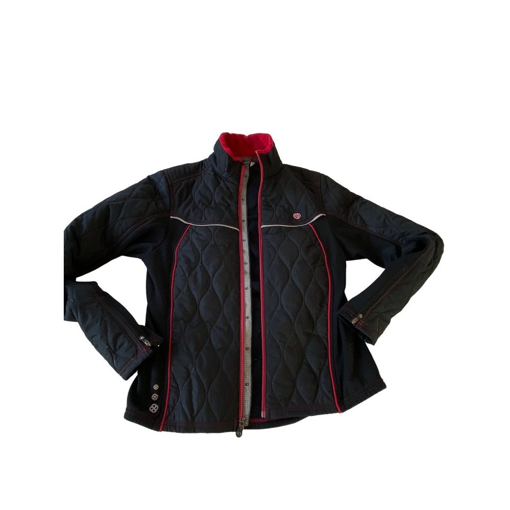 Pearl Izumi Quilted Thermal Insulated Tour Jacket M Cycling Black Full Zip - Picture 12 of 14